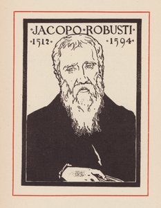 Tintoretto, włoski artysta renesansowy (litografia) autorstwa European School
