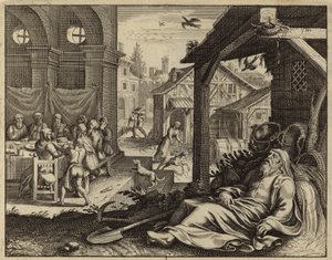 Tobit oślepiony odchodami wróbli (rycina) autorstwa European School