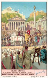 Triumf Juliusza Cezara (chromolitho) autorstwa European School