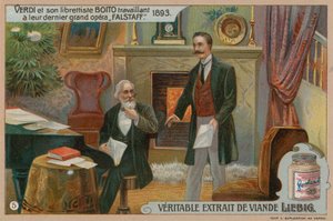 Verdi i Boito Komponują Falstaff autorstwa European School
