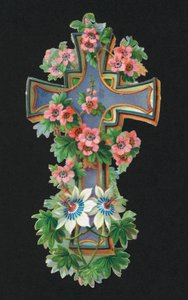 Okruchy wiktoriańskie: Święty Krzyż (chromolitho) autorstwa European School