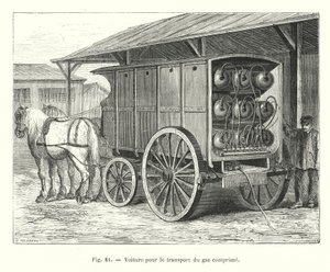 Samochód do transportu sprężonego gazu (grawerowanie) autorstwa European School