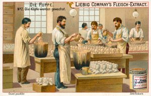 Depilacja głów lalek (chromolitho) autorstwa European School