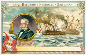Wilhelm von Tegetthof, austriacki admirał i bitwa pod Lissa autorstwa European School