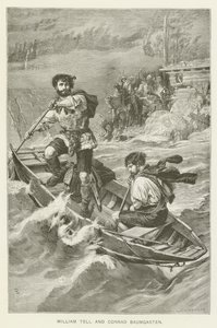 William Tell i Conrad Baumgarten (grafika) autorstwa European School