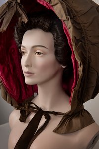 Calça feminina de seda marrom com forro de seda rosa, polimento (seda) dos anos 1760 autorstwa European School