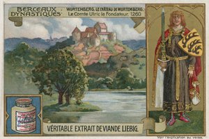 Wirtembergia; Zamek Wirtemberg i Ulrich I, hrabia Wirtembergów, 1260 autorstwa European School