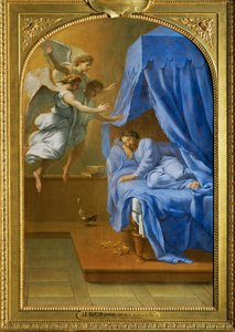 Le songe de Saint Bruno - Sen świętego Brunona ... autorstwa Eustache (studio of) Le Sueur
