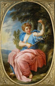 Muza Terpsichore, z Chambre des Muses, Luwr, Paryż ... autorstwa Eustache (studio of) Le Sueur
