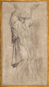 Studium dla Marka Curtiusa, legendarnej postaci starożytnego Rzymu autorstwa Eustache Le Sueur