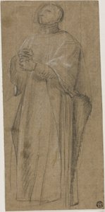 Studium dla kapłana niosącego pastorał autorstwa Eustache Le Sueur
