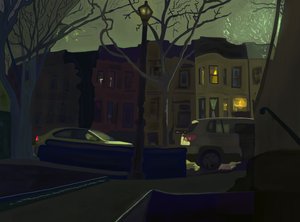 6:00 Południowa strona ulicy, Prospect Park (sztuka cyfrowa) autorstwa Evan Sklar
