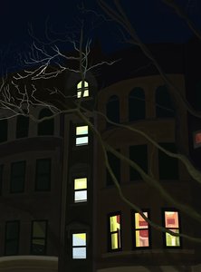 8Th Avenue At Night (grafika cyfrowa) autorstwa Evan Sklar