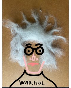 Andy Warhol (rysunek kolażowy) autorstwa Evan Sklar