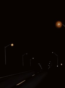 Driving The Road At Night #2 Brooklyn (grafika cyfrowa)