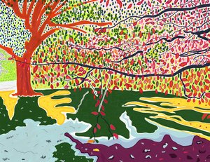 Wczesna jesień, park Prospekt (grafika cyfrowa) autorstwa Evan Sklar
