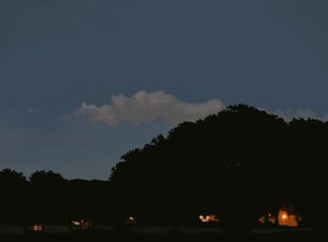 Pole i niebo o zmierzchu, park Prospekt, Brooklyn (grafika cyfrowa) autorstwa Evan Sklar