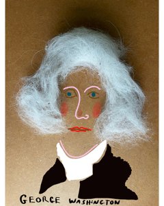 George Washington (rysunek kolażowy) autorstwa Evan Sklar