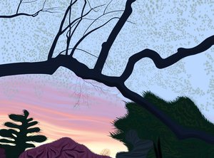 Wiosna, Prospect Park, 2025 (grafika cyfrowa) autorstwa Evan Sklar