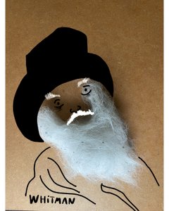 Walt Whitman (rysunek kolażowy) autorstwa Evan Sklar