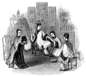 Płaczące chińskie dziewczęta z panną młodą, 1847