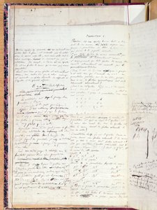 Ms 2108 Propozycja I, z „Memoire sur les Warunki rozpuszczalności równań przez radykałów”, 1732 autorstwa Evariste Galois