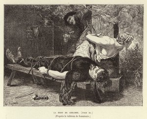 La Mort de Chramme. Śmierć Chrama, syna Chlothara I, króla Franków, 561 (rycina)