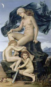 Sen i śmierć, dzieci nocy, 1883 autorstwa Evelyn De Morgan