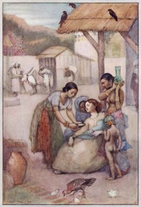 Ilustracja do Cranford autorstwa pani Gaskell (kolor lito) autorstwa Evelyn Paul
