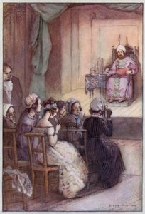 Ilustracja do Cranford autorstwa pani Gaskell (kolor lito) autorstwa Evelyn Paul