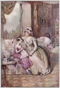 Ilustracja do Cranford autorstwa pani Gaskell (kolor lito) autorstwa Evelyn Paul