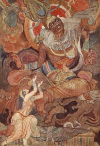 Isis wyczarowała Ra, aby wyjawił jego imię, ilustracja z „Mity o starożytnym Egipcie” Lewisa Spence