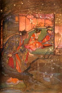 „Kato Sayemon w swoim Pałacu Szoguna Ashikaga”, 1912. autorstwa Evelyn Paul