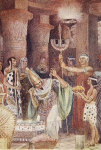 Komnata skarbów Rampsinitów, ilustracja z „Mity o starożytnym Egipcie” Lewisa Spence