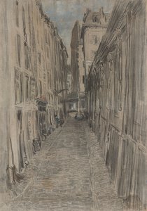 Ulica w Paryżu (pastel na płótnie) autorstwa Everett Shinn