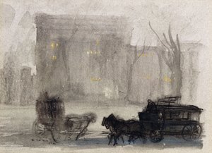 Widok na Nowy Jork - Plac Waszyngtona autorstwa Everett Shinn