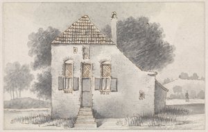 Dom w Zoelmond, w Betuwe, widziany od frontu autorstwa Evert Doublet