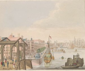 Zewnętrze w Amsterdamie, ok. 1810-1813 Vue du Buitenkant le long de l