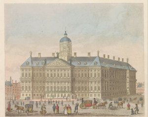 Pałac Królewski na Placu Dam, ok. 1810-1813 Vue du Palais Roijal, et de la Place le Dam (tytuł obiektu)