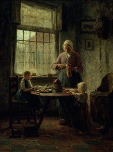 Posiłek rodzinny, ok. 1890 (olej na płótnie)
