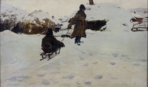 Zima, 1902 autorstwa Evgeni Ivanovich Stolitsa