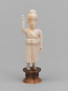 Czarny pionek, figura szachowa, Indie, 1820 ok autorstwa Evremond de Berard