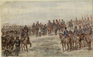 Kapitulacja bułgarskiej brygady piechoty z dwunastoma działami pod Ferdinandovo autorstwa Ewald Schönberg
