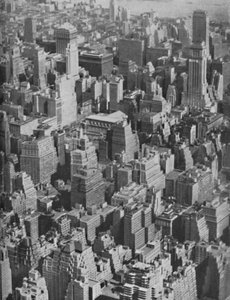 Zmasowane cuda amerykańskich osiągnięć w architekturze, c1935 autorstwa Ewing Galloway