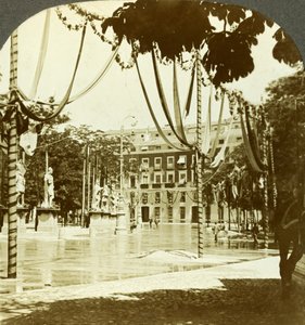 Dekoracje, Plaza de Oriente, Madryt, Hiszpania.
