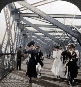 Promenada, most Williamsburg, Nowy Jork, USA, ok. 1900