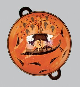 Dionizos w łodzi autorstwa Exekias Exekias