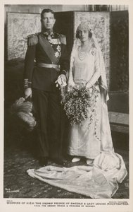 Ślub następcy tronu Gustawa Adolfa Szwecji i Lady Louise Mountbatten, 1923 autorstwa F.A Swaine