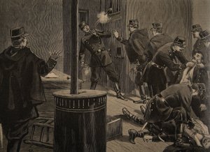 Etievant, Anarchista strzela z kraty, ilustracja z 