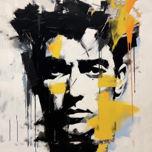 Portret Jamesa Deana, styl Picassa, wydruki plakatów, druk plakatów na żądanie autorstwa F. Abderrahim